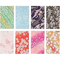 Amazon | 【Amazon.co.jp 限定】和紙かわ澄 特撰 友禅和紙 ぽち袋 桜柄